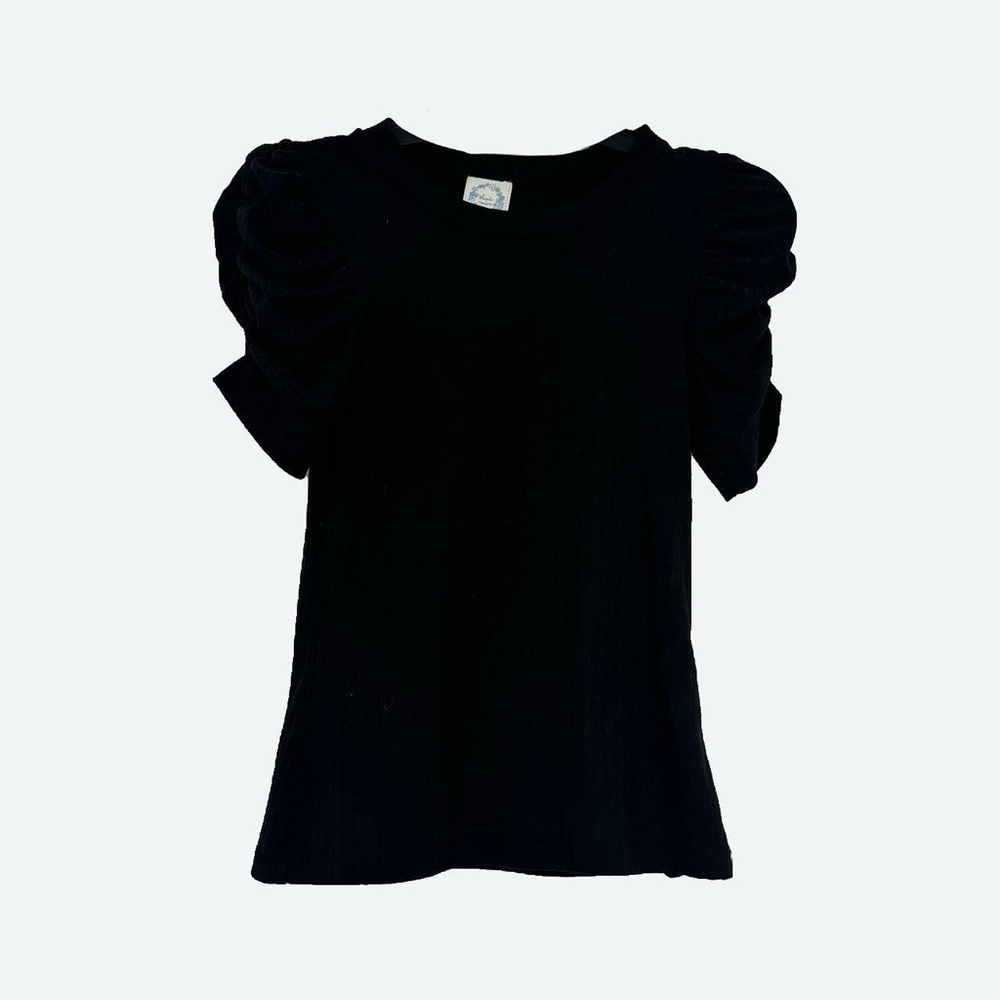 Francesca’s ribbed puff sleeve top